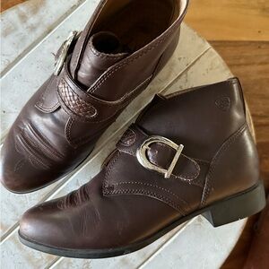 Ariat Blair Western Buckle Brown Ankle Boot Bootie